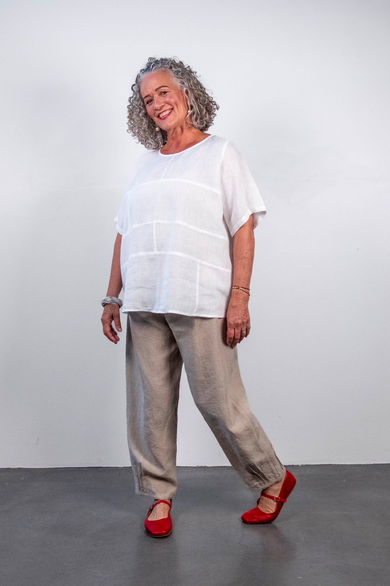 Primrose white linen