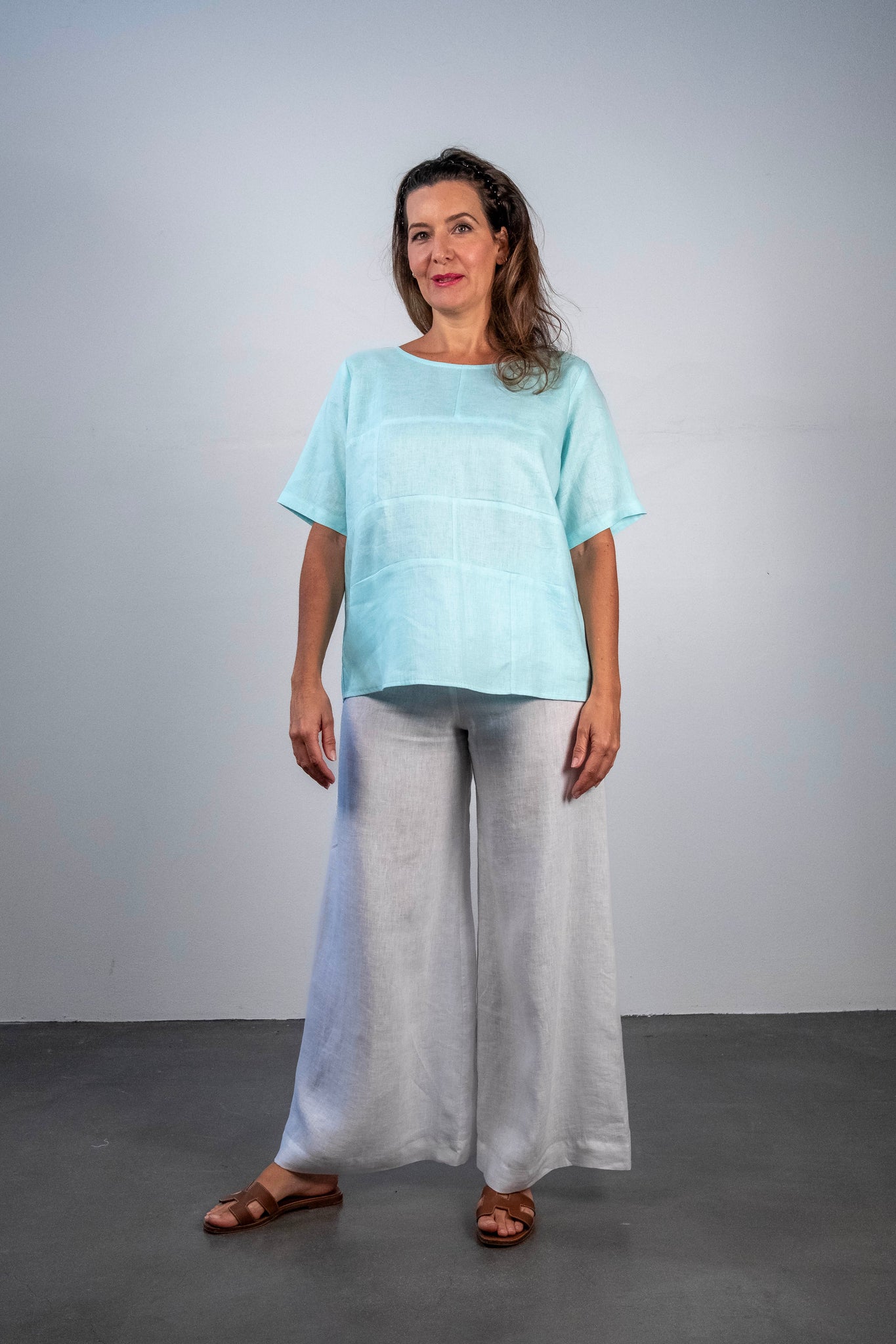 Primrose aqua linen