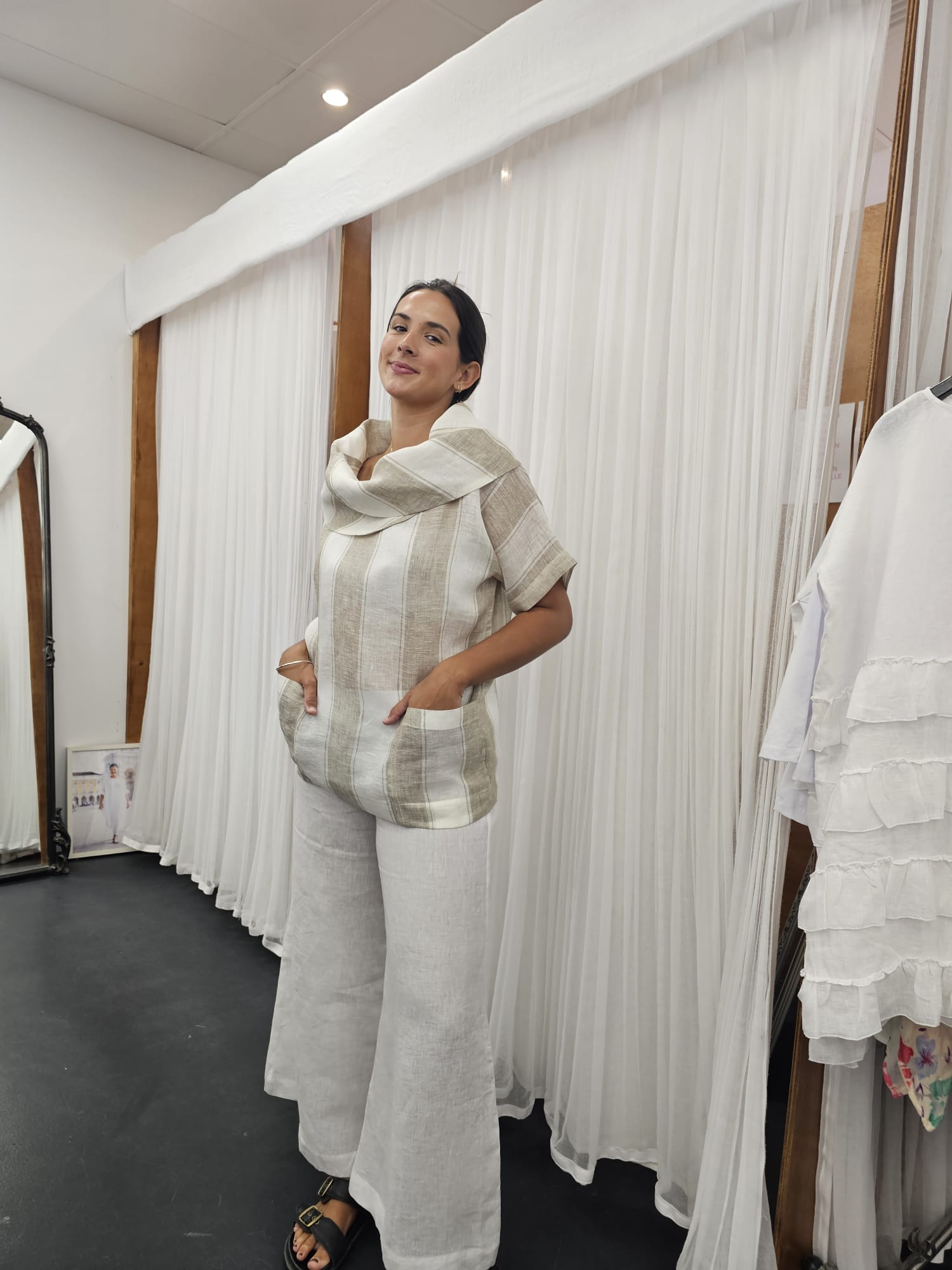 Esther Natural Stripe