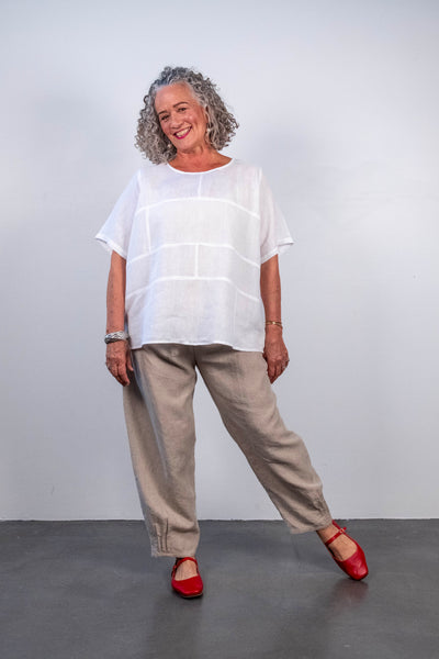 Primrose white linen